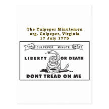 CULPEPER MINUTEMEN POST CARDS