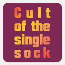 Cult of the single sock sticker