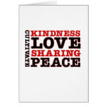 Cultivate Kindness Love Sharing Peace Greeting Cards