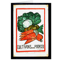 Cultivons Notre Potager 1916 Greeting Cards