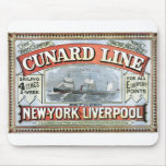Cunard Line New York Liverpool 1875 mousepads
