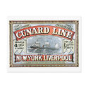 Cunard Line New York Liverpool 1875 postcards