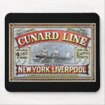 Cunard Line New York Liverpool Poster mousepads