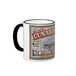 Cunard Line New York Liverpool Poster mugs