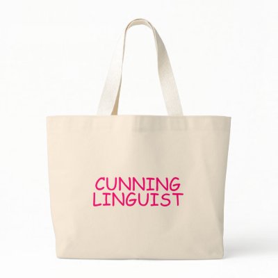 Cunning Linguist - funny offensive rude naughty Bags by CarbonClothing