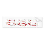 Cup and Saucer Bumper Sticker bumper stickers