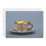 Cup and saucer with colorful designs personalized announcements