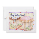 Cup Cake Birthday, Custom Invitations