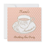 Cup of Tea Invitation, personalised