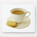 Cup of tea with cookie mousepads