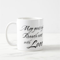 CUP RUNNETH OVER WITH LOVE custom photo bridal mugs