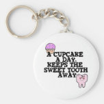 Cupcake A Day Sweet Tooth Away Keychain