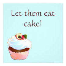 Cupcake and Chair Vintage Style Design Invitations