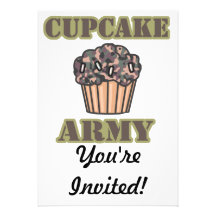 Cupcake Army Invitations