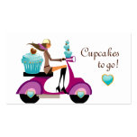 Cupcake Bakery Business Card Scooter Girl