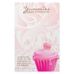 Cupcake Bakery Pastry Chef Pink Heart Leaves 2 stationery