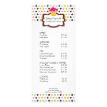 Cupcake Bakery Rack Card