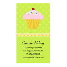 Cupcake Bakery vertical Business Card