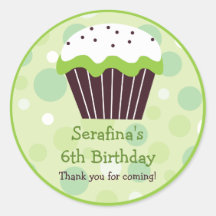 Cupcake Birthday Gift Sticker