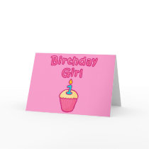 Cupcake Birthday Girl 1 Greeting Cards