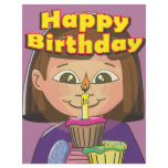 Cupcake birthday girl flyer