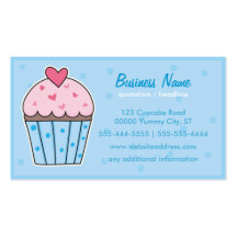 CUPCAKE (blue) Business Card
