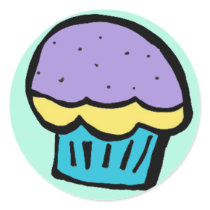 cupcake blue purple sticker stickers