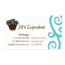 Cupcake Business Card (blue)
