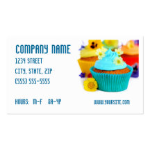 Cupcake Business Card Brilliant Colours!