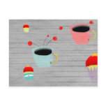 Cupcake cup postcard