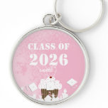 Cupcake Damask Class of 2011 Keychain Tossing Caps