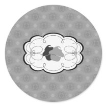 Cupcake Damask Set (Black And White)