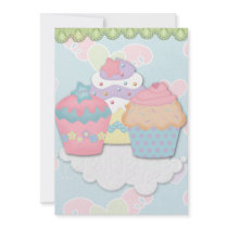 cupcake dreams personalized announcements