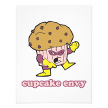 cupcake envy evil muffin man personalized invitation