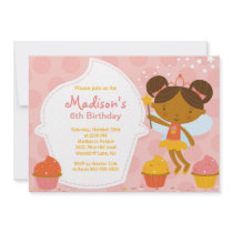 Cupcake Fairy  Birthday Party Invitation