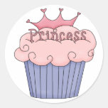 Cupcake For A Princess Round Stickers
