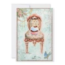 Cupcake French Victorian Invitation