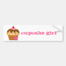 cupcake girl bumper sticker