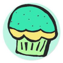 cupcake green sticker stickers