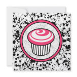 Cupcake Invitation - Black Paint Splatter