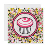 Cupcake Invitation - Multicolor Paint Splatter