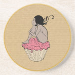 Cupcake Lady Beverage Coasters