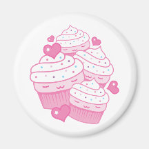 cupcake love refrigerator magnets