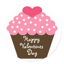 Cupcake Love Valentine Sticker