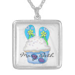 Cupcake Lover & Summer Design Silver Necklace