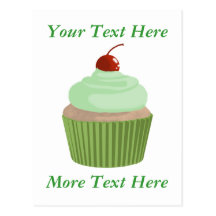Cupcake-Mint and Green Postcard