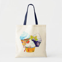 "Cupcake Party" Grocery Shopping Tote Bag