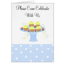 Cupcake Party Invitation Cards