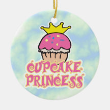 Cupcake Princess Christmas Ornaments