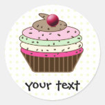 cupcake products round sticker